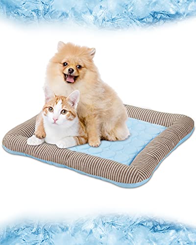 猫 ベッド 犬 ベッド 夏 ペットベッド ひんやりマット Dociote ひんやり 暑さ対策 冷感 滑り止め 通気性 洗える 防水 アイスシルク生地 涼しい 柔らかい 中小型犬 猫 うさぎ ペットマット クッションマット クールマット 冷感クッション 夏用ベット 冷感シート ペット用品 ペットクッション Mサイズ