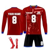 Genérico Camiseta de Fútbol Personalizadas para Unisex Hombres y Niño