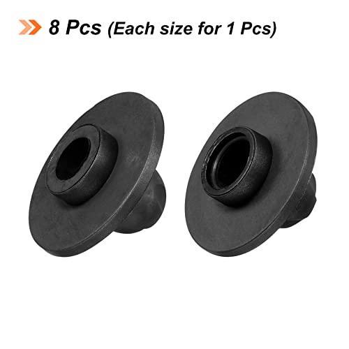 PATIKIL Camping Chair Foot, 8 Pack 13mm 14mm Tubing Dia Detachable Anti-Slip Stool Feet Replacement for Hiking Outdoor Black - Image 4