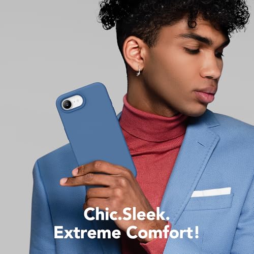 Image of Magnetic for iPhone 17e /iPhone 16e Case, Compatible with MagSafe, [Soft Anti-Scratch Microfiber Lining] Slim Silicone Shockproof Protective Phone Case for iPhone 17e /16e 6.1 inch, Lake Blue