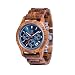 Produktbild Zeitholz Holzuhr Herren, für Herren, Armbanduhr, Chronograph, Neue Bergen, Analog, 42mm, 100% Naturholz mit Japanischem Quarzwerk. (Blue)