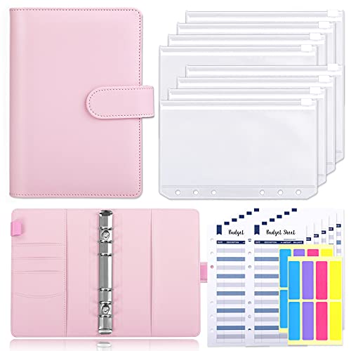 SKYDUE Budget Binder, Budget Binder with Cash Envelopes,8PCS Cash Envelopes with Budget Sheets and Label Stickers