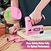POPULO Pink Cordless Staple Gun, 2-in-1 Nail Gun Battery Powered with 2600Pcs Staples and Nails, 4V Brad Nailer Tacker Electric Stapler for Upholstery, Material Repair, Carpentry, Wood, DIY
