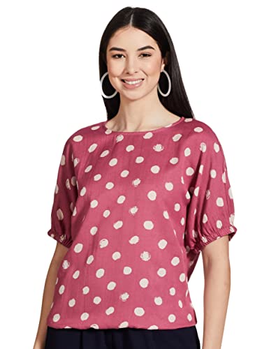 Image of Max Women's Printed Round Neck Regular Fit Top