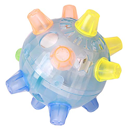 AMOYER 1pc Pet Ball Toy Flashing Dancing Dog Ball Glowing Fun Jumping Balls Pet Dog Interactive Balls Chew Light Up Ball Dog Toy