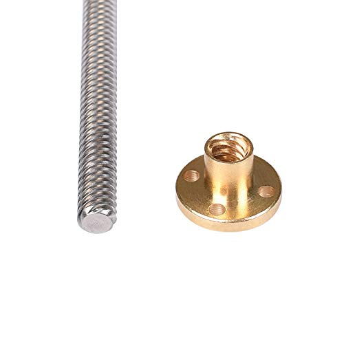 Lysee 3D Printer Parts & Accessories - Lower Price RepRap 3D Printer THSL-300-8D Lead Screw Dia 8MM Thread 8mm Length 300mm with Copper Nut FZ0632