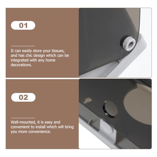 Distributeur de serviettes compatible avec différents types de rouleaux noir - 4