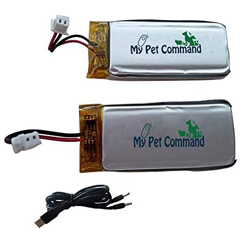 My Pet Command Replacement Rechargeable Lithium Batteries and Dual USB Charging Cable for Dog Training and Fence Collars Using remotes Starting with DT and DF Model Numbers Cover