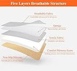 kingphenix Auto Sitzkissen mit 3,0 cm Komfort Memory Foam Sitzkissen für Auto und Bürostuhl - Schwarz