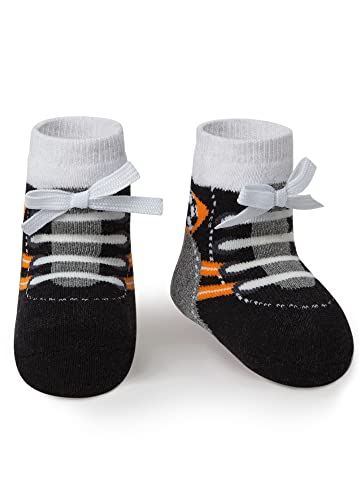 Meia infantil Puket modelo tenis com antiderrapante meninos Cor:Preto;Tamanho:19-22;Genero:Masculino