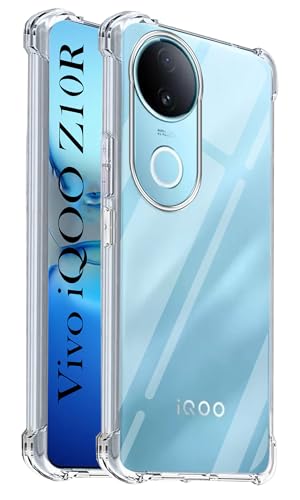 Image of Jkobi Shockproof Crystal-Clear Back Cover for Vivo iQOO Z10R (Anti Yellow Case | Drop & Camera Protection | Hard Polycarbonate)