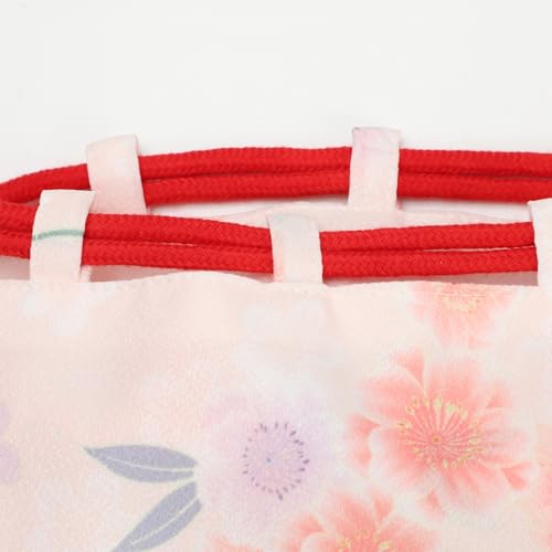 Japanese Style Bucket Drawstring Bag Japan Kimono Purse Floral Print Portable Phone Pouch Handbag4