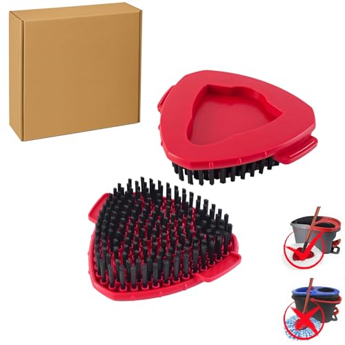 2 cepillos de repuesto para fregona Vileda Turbo & o-Cedar Spin Mop, cabezal de cerdas duras para mopa de suelo, ideal para esquinas, azulejos, hormigón, superficies de mármol (2)