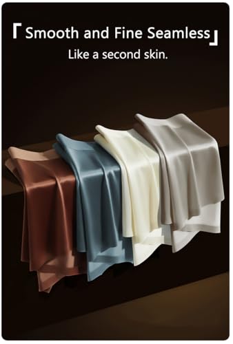 Silk Boxers for Men Satin Underwear Seamless Silkies Short Boxer Briefs Ice Silk Mesh Cooling Underpants Pack4