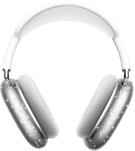 Saharacase Hybrid Flex Cover Case For Apple Airpods Max [Rugged] Headphone Protection Antislip Grip Slim (Transparent Sparkle) #TOP2