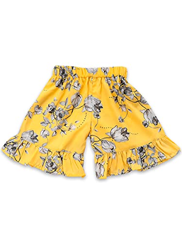 Image of Kids Top and Shorts Sets For Girls (K-4542-YELLOW-30)