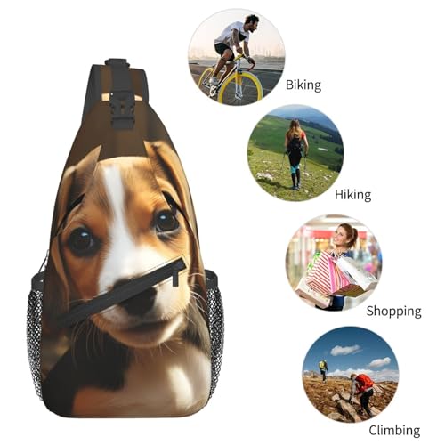 Bolso tipo crossbody con diseño de Beagle para senderismo miniatura 6