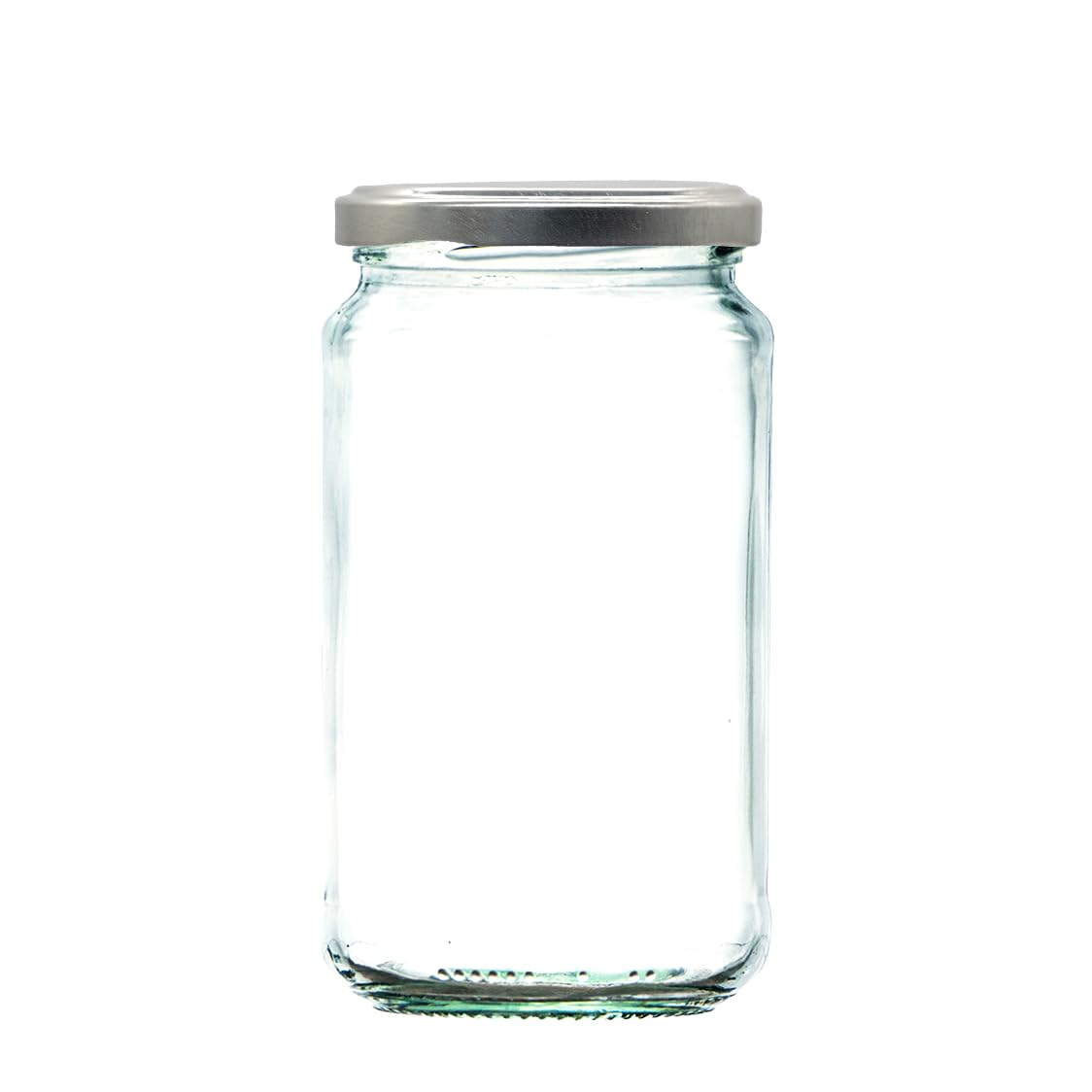 Wares of Knutsford 1lb / 370ml Airtight Glass Jam Jars with Coloured Twist Lids | Preserving Jars for Jam, Honey, Chutney & Marmalade | Dishwasher Safe (Silver, 24)