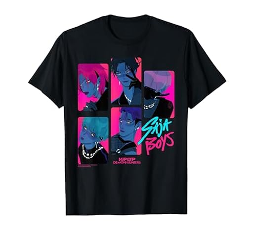 KPOP Demon Hunters Saja Boys Demons Oficialmente Autorizado Camiseta, Hombre, Negro, S | Ya disponible en tu tienda friki favorita! En mundofriki.es!