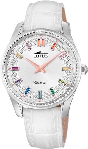Montre Analogique Lotus Femme Cuir Blanc Classique Quartz 18899/1