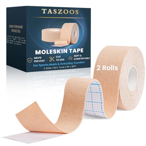 TASZOOS Thin Moleskin Tape 1in x 16ft