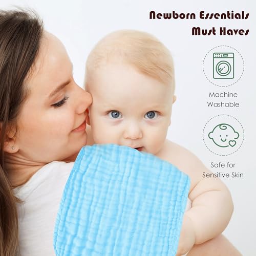 55% Off 12-Pack Muslin Burp Cloths - Extra Soft & Absorbent