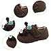 IWIHMIV Baby Girl Loafers Comfortable Indoor Infant Warm Walking Shoes Lightweight Warm Fleece Lined Shoes（Brown，18 Months