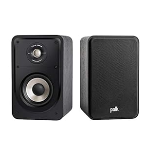 Polk Signature S15e Luidspreker, Compacte Boekenplank Speaker voor HiFi Home Cinema, Speaker met 100 Watt, 2 stuks, Poolklemmen, Diepe Bas,, Hoge resolutie, 40 kHz, – Zwart