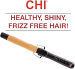 CHI Ceramic Curling Iron, Hair Curler for Smooth & Shiny Curls, Adjustable Temperature & Automatic Shut-Off, 1" Barrel, Black