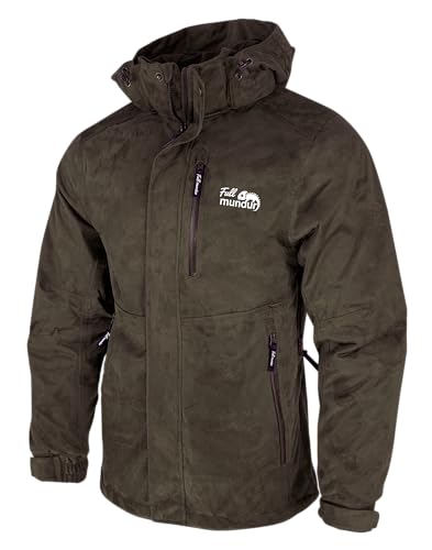 Full mundur Chaqueta de exterior Camo para caza, chaqueta de senderismo, chaqueta ligera de entretiempo, chaqueta resistente al viento, impermeable, chaqueta funcional transpirable con capucha