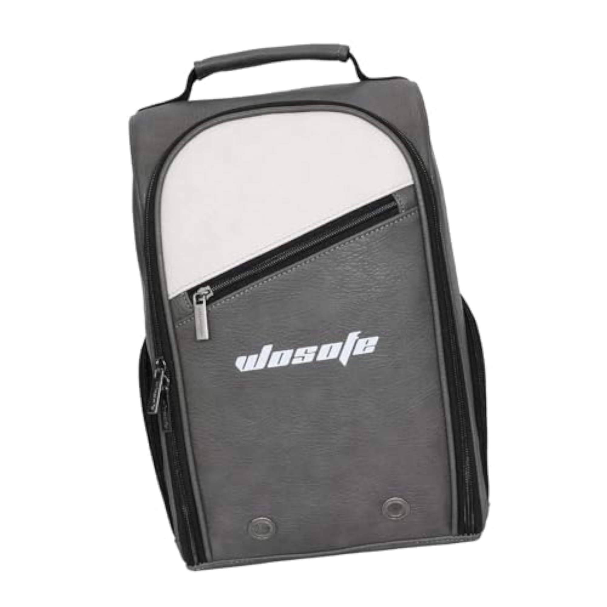 Golf Shoe Bag PU Golfer Gift with Ventilation, Gray