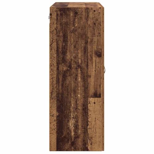 Armario de pared con aspecto de madera envejecida de 2 puertas 8