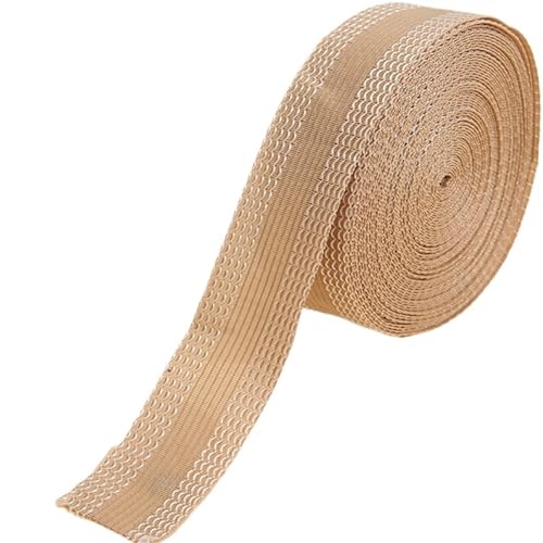 ZUGLQYSX Cinta autoadhesiva termoadhesiva de 1 a 5 m for pantalones vaqueros. Ideal for acortar los bajos y for coser dobladillos(Beige,3.0M)