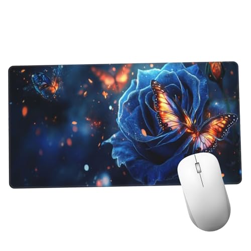 Azul Alfombrilla Ratón 1400x600x3mm Alfombrilla Raton XXL Grande con Base de Goma Antideslizante, Lavable, Accesorios Gaming Rosa, Ordenador Gamer Regalos, Mouse Pad Gaming Mejora La Velocida Y1500