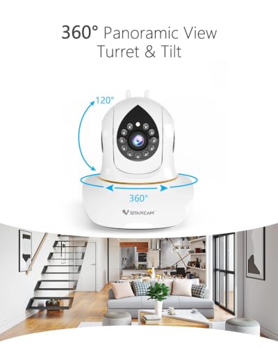 Image of VSTARCAM Interactive Pet Camera with Dual WiFi Antennas, 360 Pan-Tilt, 2K Dog & Cat Camera with Phone APP, 2.4GHz WiFi, IR Night Vision, Motion Detection, 2-Way Audio, Dog Cameras for Pet Monitoring