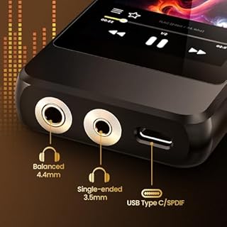 HIFI WALKER H20 Pro Hi-Res MP3 Player with Bluetooth, Dual DAC, 3.2" Touch Screen, DSD256/32bit 192kHz, aptX/LDAC, 3.5mm & 4.4mm Output, Portable Digital Audio Player with 128GB SD Card