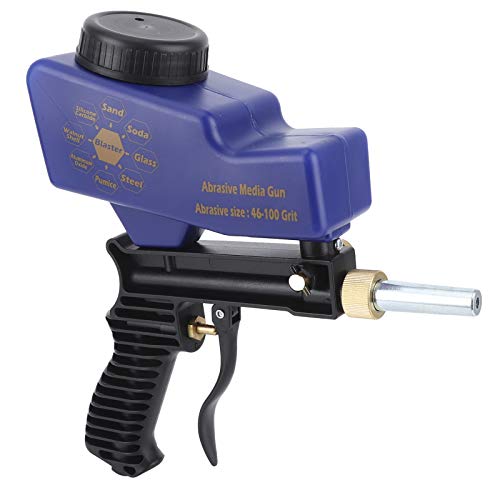 Pistola de jato de areia para carro, portátil, durável, de fácil carregamento, ajustável, gravitacio