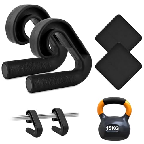 Neutral Grip Pull Up Handles 45/90 degree Heavy Duty Angled Barbell Grips & Pull Up Bar Grips for Relieve Wrist Stress Ergonomic Hooks for Fits Pull Up Bar Grips & Barbells