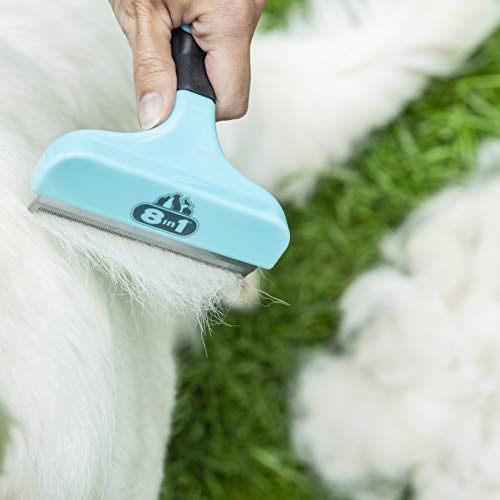 8in1 Coat DeShedder L - Unterfellbürste für große Hunde, für Kurzhaar und Langhaar geeignete Hunde-Bürste zur Entfernung der Unterwolle