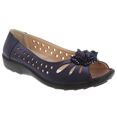 Boulevard - Chaussures d´été - Femme (39 FR) (Bleu Marine)