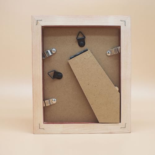 Image of 4x5 Picture Frames RED Solid Wood Frame, Plastic Panel (Film Needs to be Removed) Table or Wall.Front Window Opening 3.8x4.8 inch.