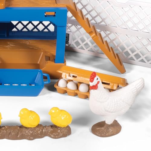 Big Country Toys: Chicken Coop Adventure - 11-Piece Farm Toy Playset, Rooster & Chicken Animal Figurines, Interactive Egg Gathering, Fencing, Kids 3+ - image 4