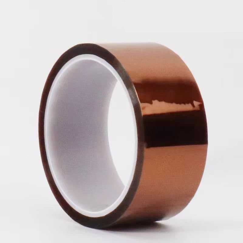 Image of 2mils Thick Polyimide Adhesive Tape, HighTemperature and Heat Tape, for Masking, Soldering, Electrical, 3D Printer Application (40mm x 36yds (6rolls))
