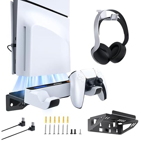 Support Mural NexiGo PS5 avec Chargeurs Cover