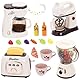 Kinder Küchengeräte Set mit Kaffeemaschine Mixer Toaster Rührgerät, Kinderküche Zubehör Spielzeug Spielküche Lebensmittel mit Licht und Sound Rollenspiele Geschenke Mädchen Junge ab 3 Jahre