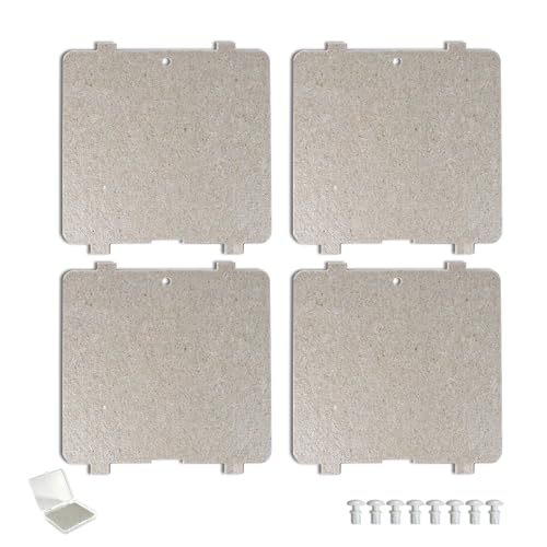 Image of 4pcs MCK69074904 Microwave Waveguide Cover & Waveguide Cover Replacement, Compatible with LG LMC0975AST, LMC0975ASZ, LMC0975SB, LMC0975ST & More, Mica Sheets with Locking Button