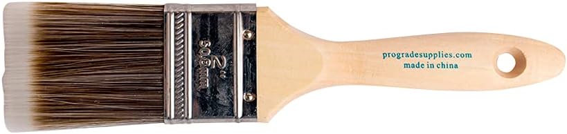 12PK 2 inch Flat Brush Premium Wall/Trim House Paint Brush Set Great for Professional Painter and Home Owners Painting Brushes for Cabinet Decks Fences Interior Exterior & Commercial Paintbrush.