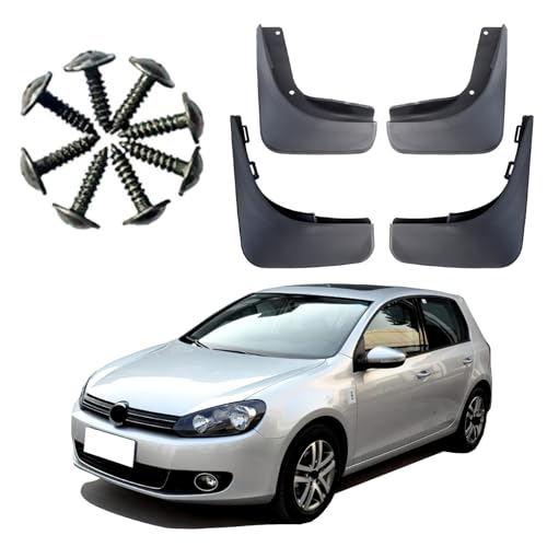 Image of Mud Flaps Splash Guards Fit for Volkswagen Golf 6(2008-2012),Tire mud Guard,No Drilling Fender Flares,Anti Splash Sewage Mud,Front and Rear Wheel fenders,Vehicle Sediment Protection,4PCS