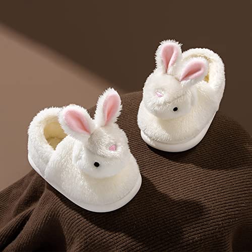 EnJoCho Little Kid Girl Sandals Fashion Autumn and Winter Boys and Girls Slippers Flat Bottom Lightweight (White, 6-12 Months)4