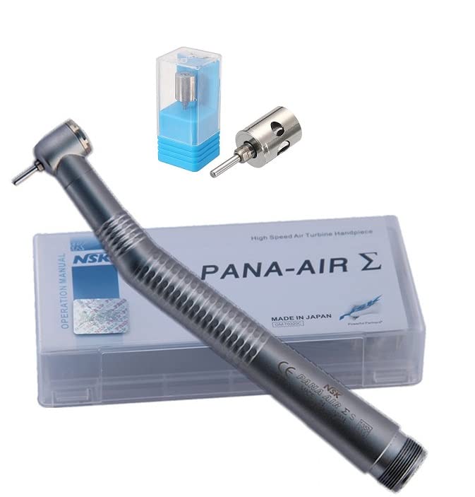 Dental Air Rotor Handpiece NSK Pana Air Standard Head Chuck type with 2 spare cartridges